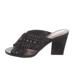 Donald J Pliner Suede Slides